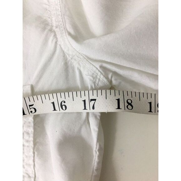 Cloth & Stone White Shirt Button Down Top XS Front Pockets Minimalist Closet - Picture 9 of 11